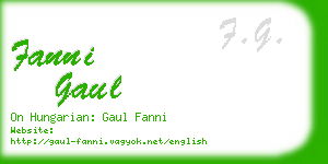 fanni gaul business card